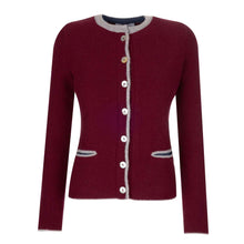 Lade das Bild in den Galerie-Viewer, Merinostrickjacke Mirabell - bordeaux