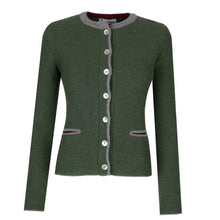 Lade das Bild in den Galerie-Viewer, Merinostrickjacke Mirabell - moosgrün