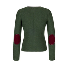 Lade das Bild in den Galerie-Viewer, Merinostrickjacke Mirabell - moosgrün