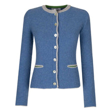 Lade das Bild in den Galerie-Viewer, Merinostrickjacke Mirabell - seablue