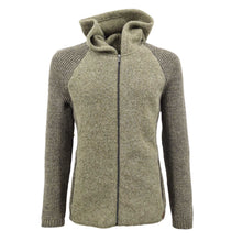 Lade das Bild in den Galerie-Viewer, Kapuzen Herren Wolljacke mit Strickarm