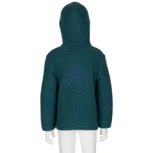 Lade das Bild in den Galerie-Viewer, Kinder Strickjacke aus weicher Merino Lambswool petrol