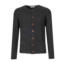 Lade das Bild in den Galerie-Viewer, Herren Merinostrickjacke Wildspitze - darkgray