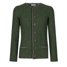 Lade das Bild in den Galerie-Viewer, Herren Merinostrickjacke Traunsee - Der Klassiker in moos