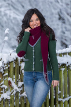 Lade das Bild in den Galerie-Viewer, Merinostrickjacke Mirabell - moosgrün