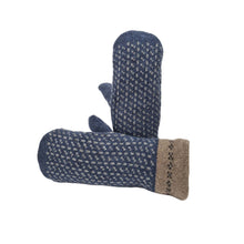 Lade das Bild in den Galerie-Viewer, Aussenseite von Fäustlingen mit Norwegermuster mit Hellbraunem Bund