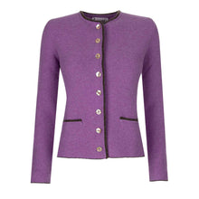 Lade das Bild in den Galerie-Viewer, Merinostrickjacke Attersee - veilchen