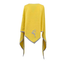 Lade das Bild in den Galerie-Viewer, Gelbes Dreieckstuch aus Lambswool-Rückseite