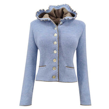 Lade das Bild in den Galerie-Viewer, Kapuzenstrickjacke Claire-lightblue