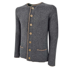 Lade das Bild in den Galerie-Viewer, Herren Merinostrickjacke Traunsee - Der Klassiker in anthrazit