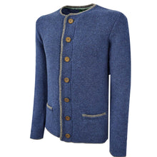 Lade das Bild in den Galerie-Viewer, Herren Merinostrickjacke Traunsee - Der Klassiker in marine