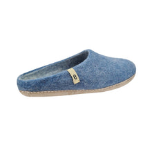 Lade das Bild in den Galerie-Viewer, Wollfilzhausschuh hellblau
